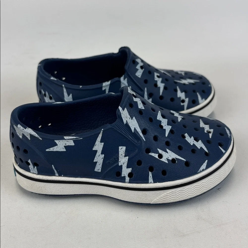 NATIVE Miles Blue Lightning SlipOn Shoes Size C6